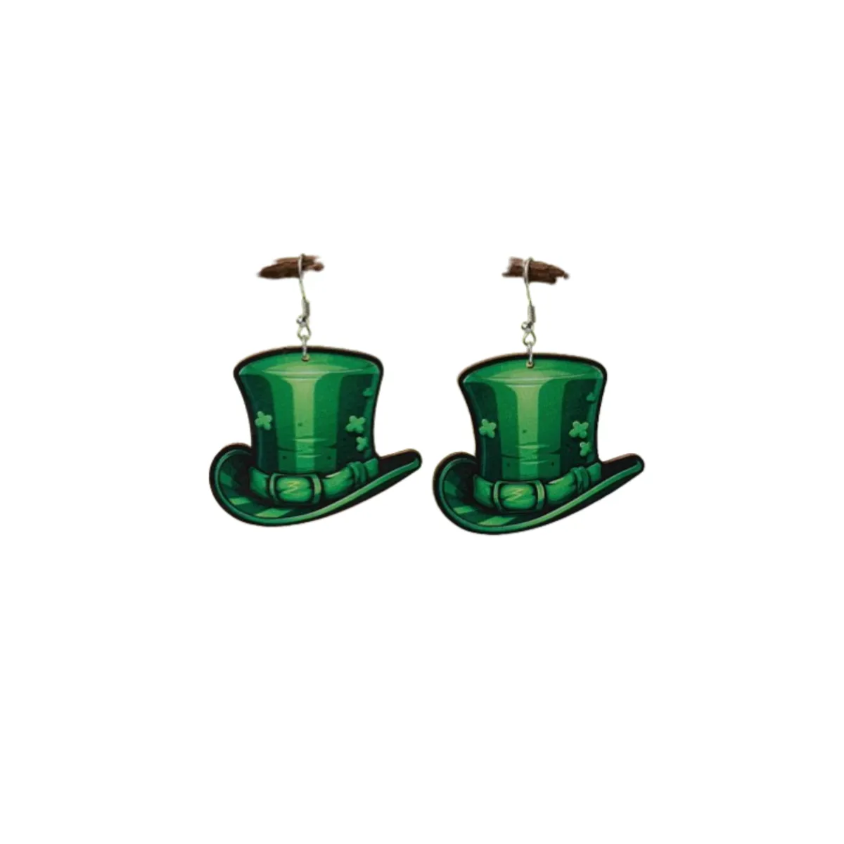 GENERICO - Pendientes de madera diseño de sombrero