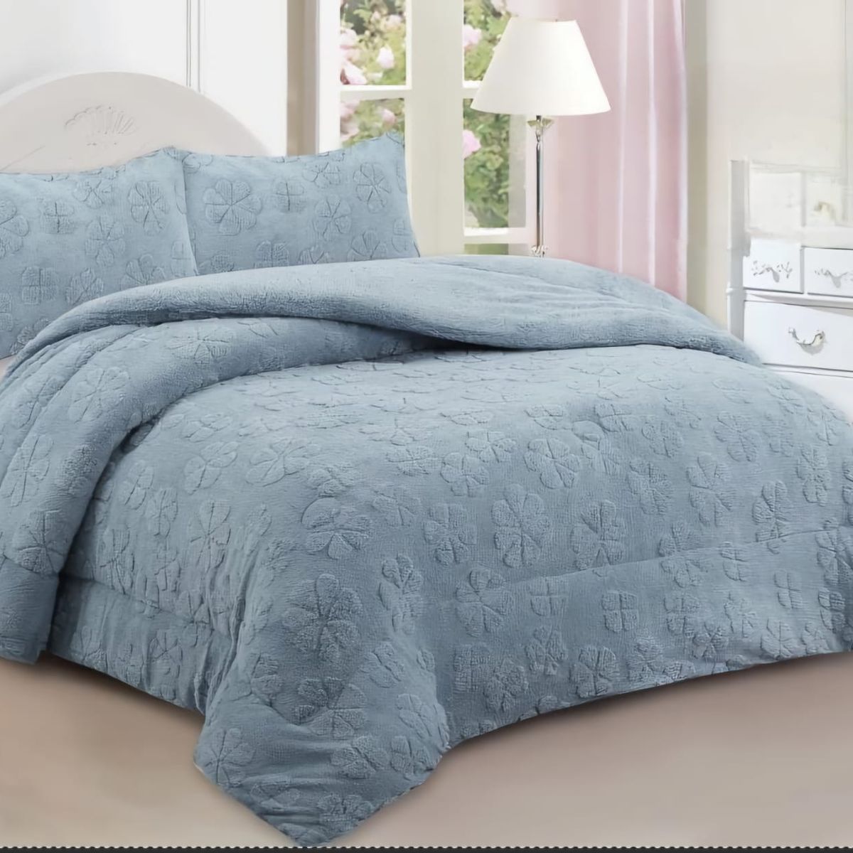 GENERICO - COBERTORES SHERPAS CON CHIPORROS TEXTURIZADOS