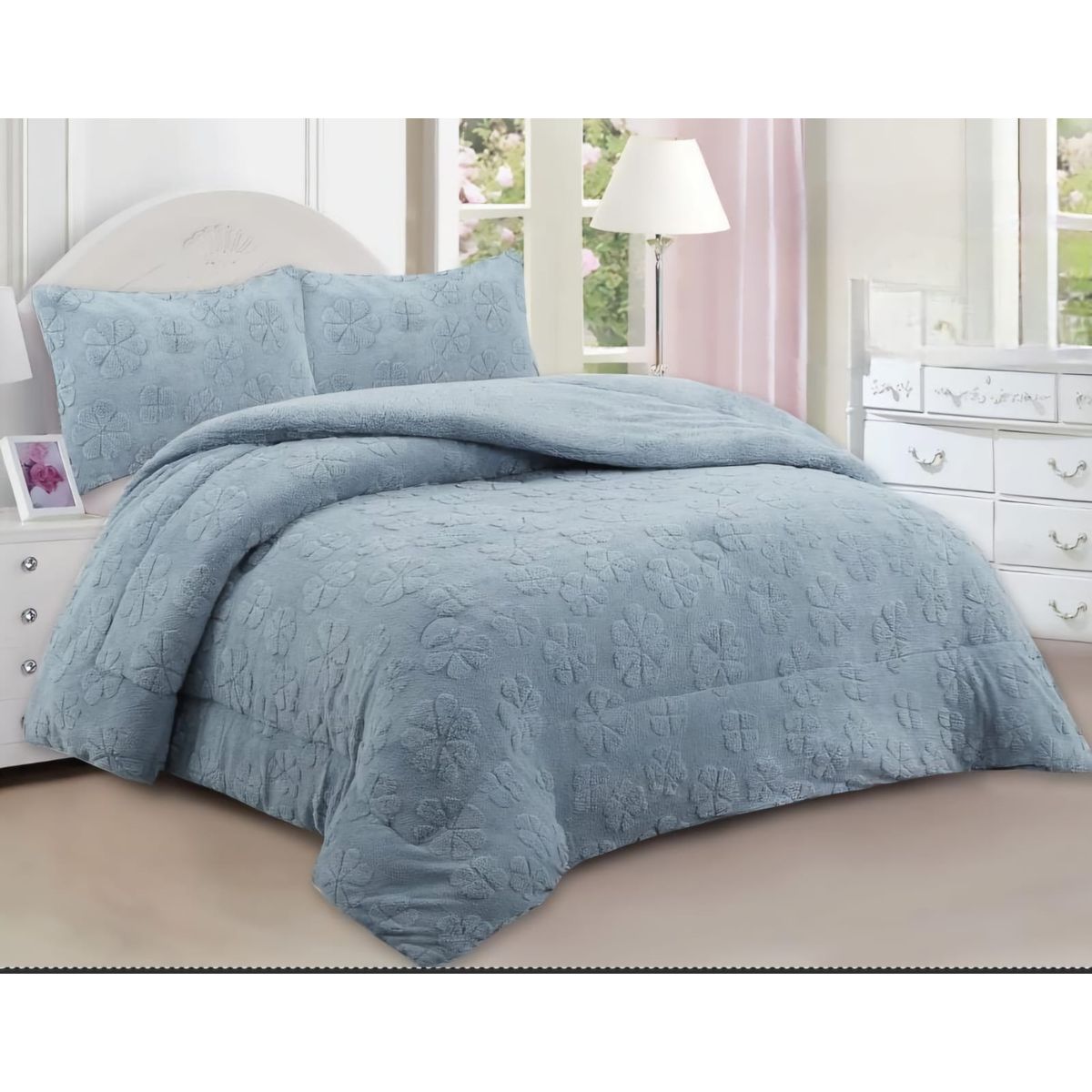 GENERICO - COBERTORES SHERPAS CON CHIPORROS TEXTURIZADOS