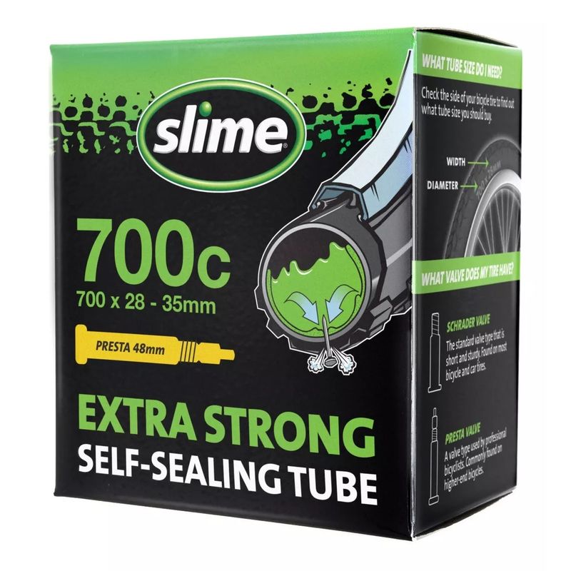 GENERICO - Camara Bici Anti Pinchazo 700 X 28c A 35c Slime Presta 48mm
