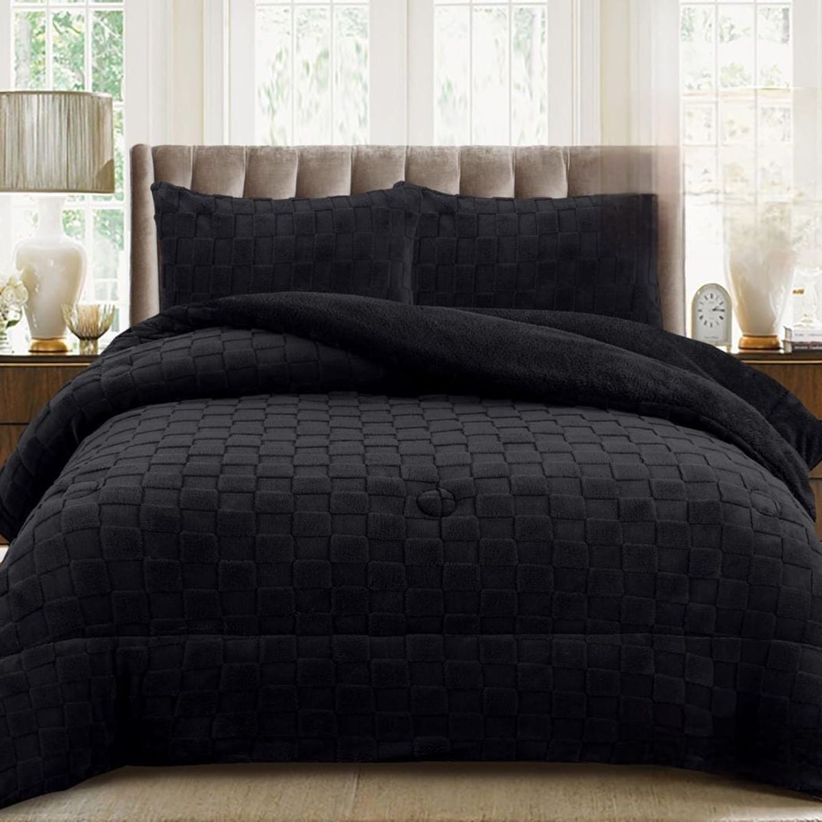 GENERICO - COBERTORES SHERPAS CON CHIPORROS TEXTURIZADOS