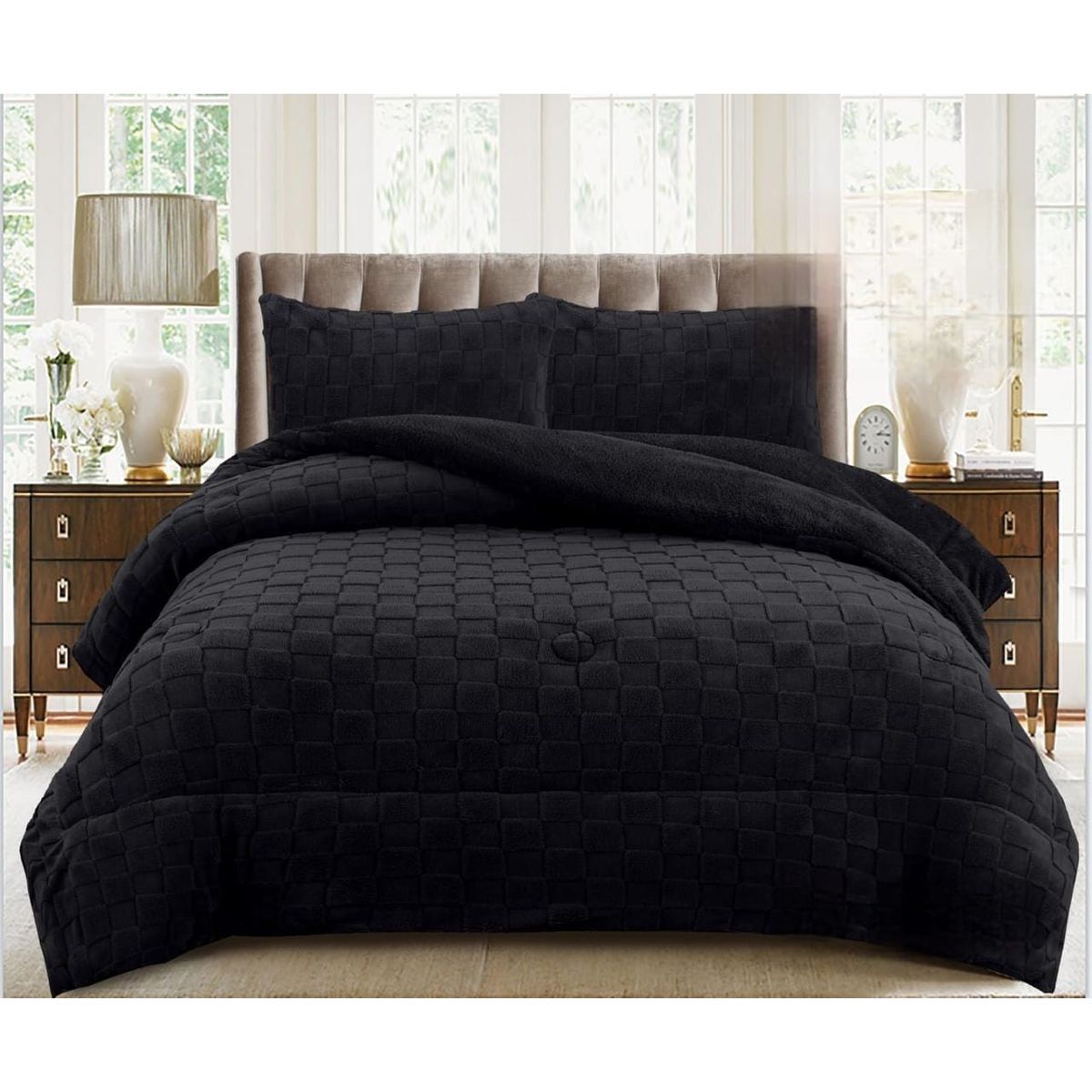 GENERICO - COBERTORES SHERPAS CON CHIPORROS TEXTURIZADOS