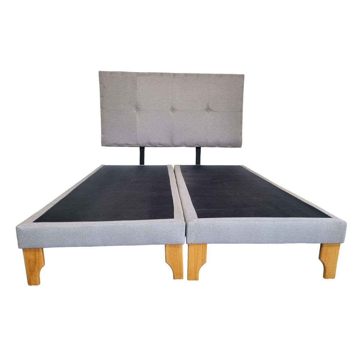 DISEÑOS VALESTRINI - CAMA EUROPEA KING LINO GRIS CLARO