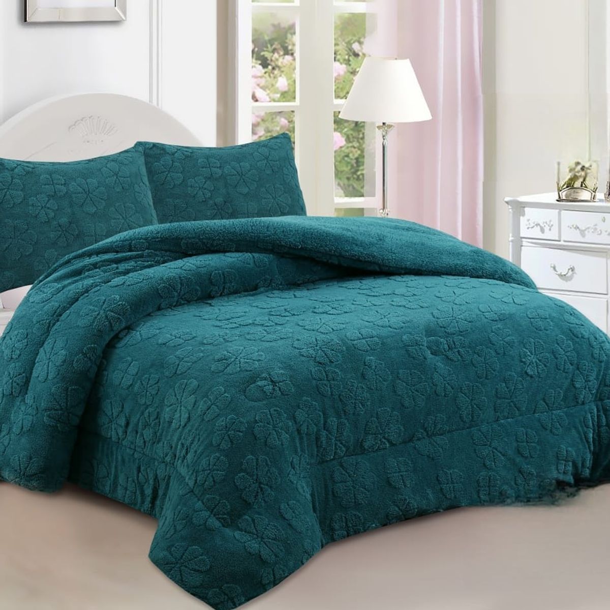 GENERICO - COBERTORES SHERPAS CON CHIPORROS TEXTURIZADOS