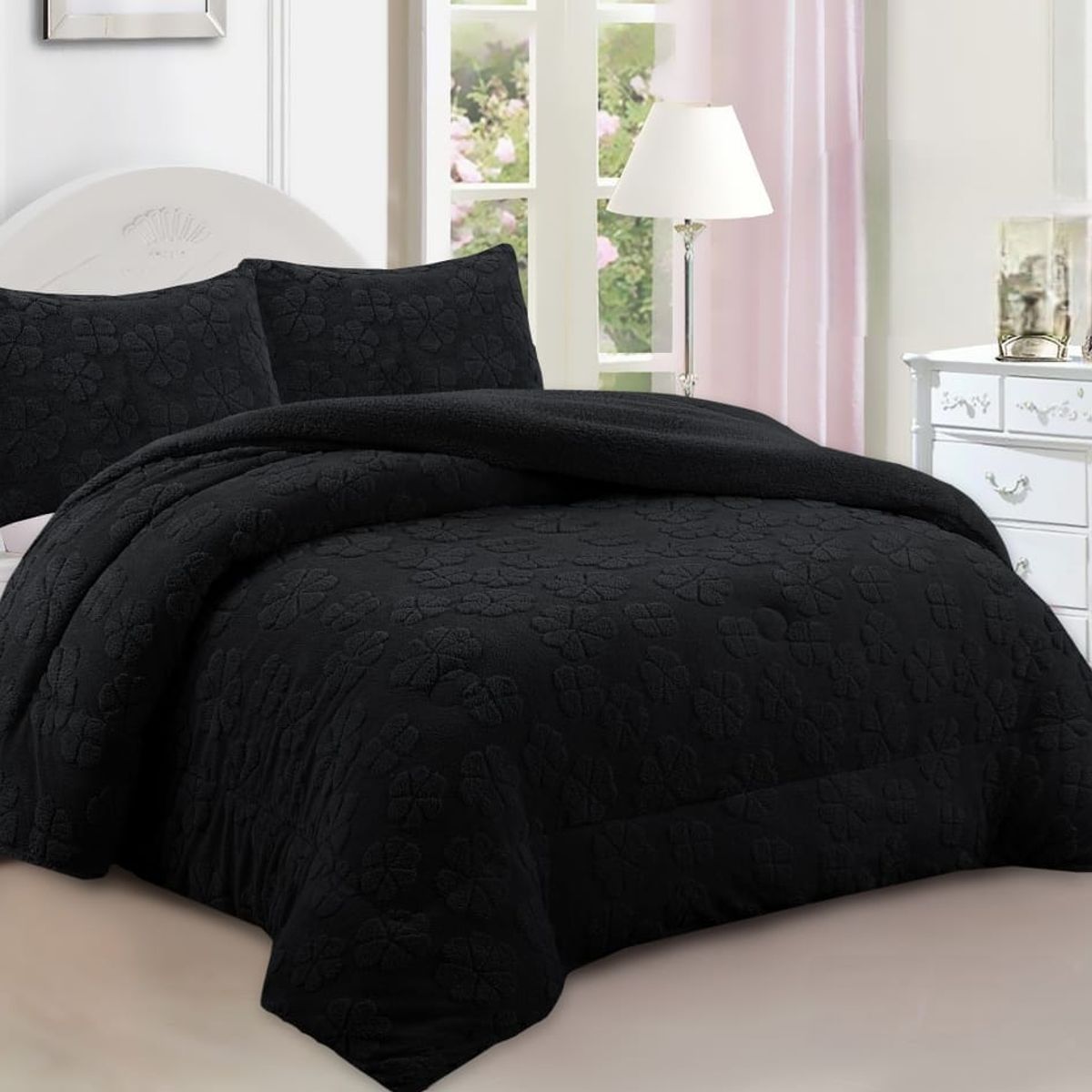 GENERICO - COBERTORES SHERPAS CON CHIPORROS TEXTURIZADOS