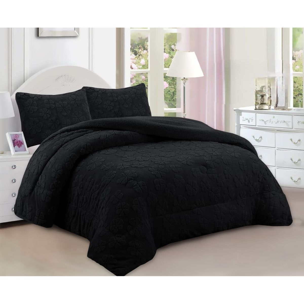 GENERICO - COBERTORES SHERPAS CON CHIPORROS TEXTURIZADOS