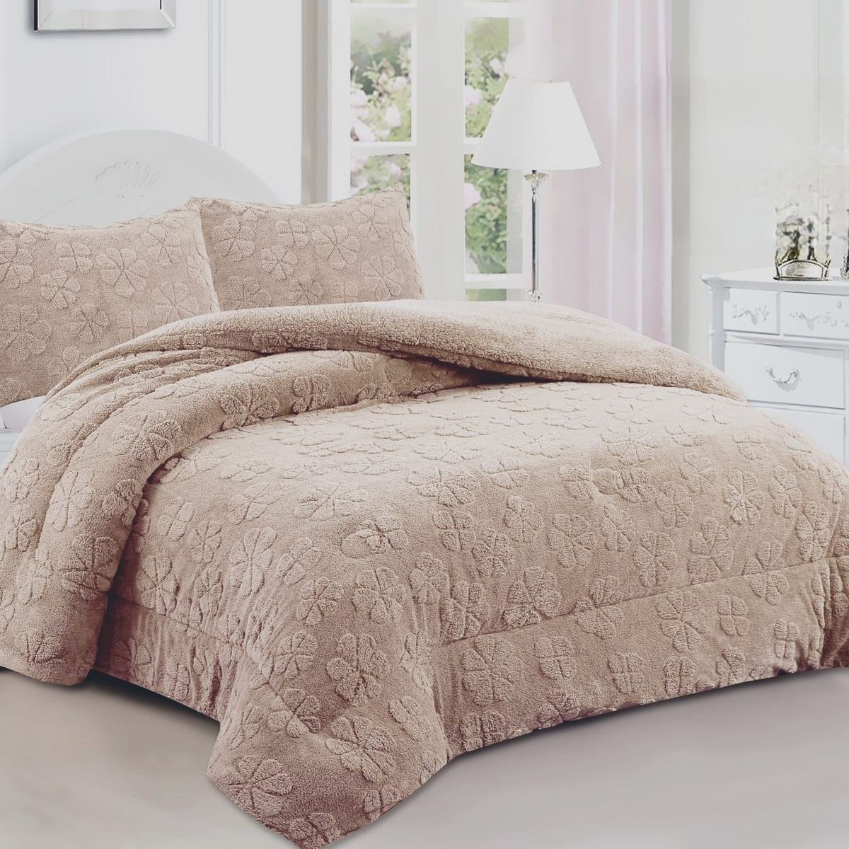 GENERICO - COBERTORES SHERPAS CON CHIPORROS TEXTURIZADOS