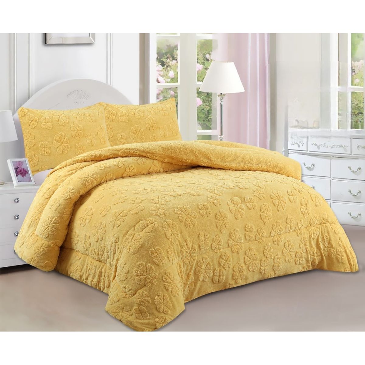 GENERICO - COBERTORES SHERPAS CON CHIPORROS TEXTURIZADOS