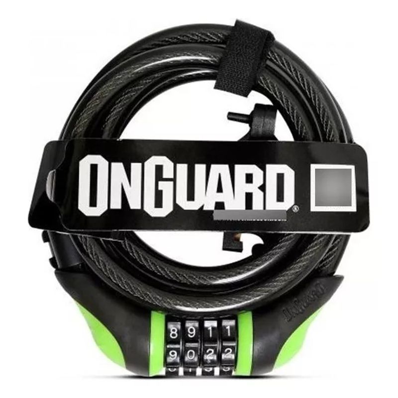 GENERICO - Candado Bicicleta On Guard Ns Espiral 180 Cm X 12mm Verde