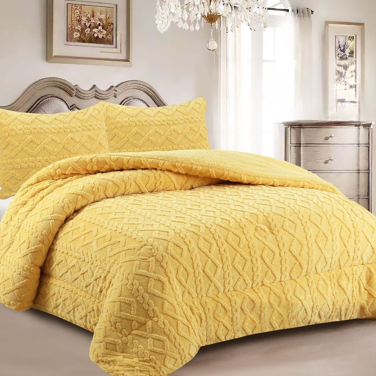 GENERICO - COBERTORES SHERPAS CON CHIPORROS TEXTURIZADOS