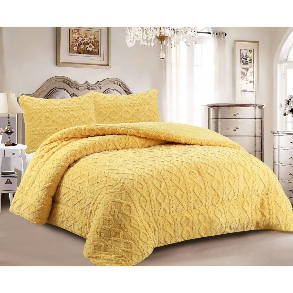 GENERICO - COBERTORES SHERPAS CON CHIPORROS TEXTURIZADOS