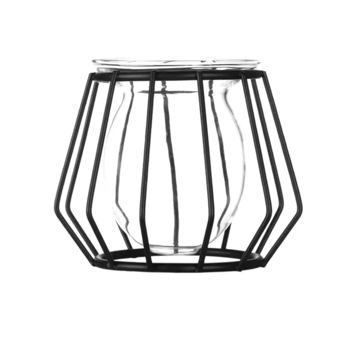 GENERICO - Porta Vela Candelabro Decorativo Moderno Metal Vidrio M5