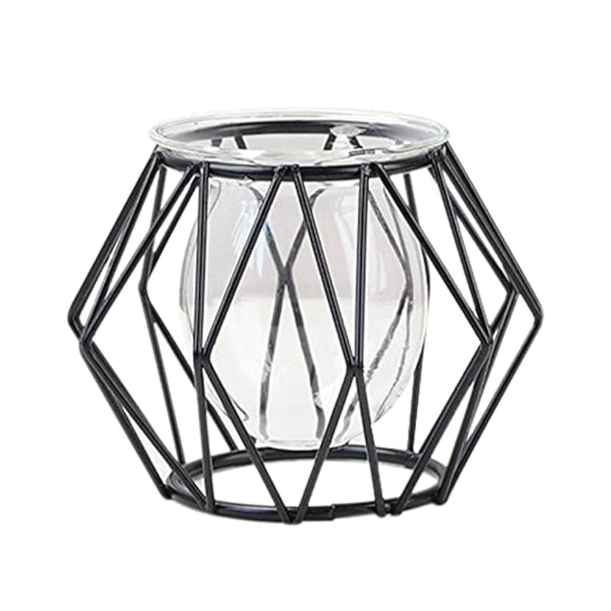 GENERICO - Porta Vela Candelabro Decorativo Moderno Metal Vidrio M7