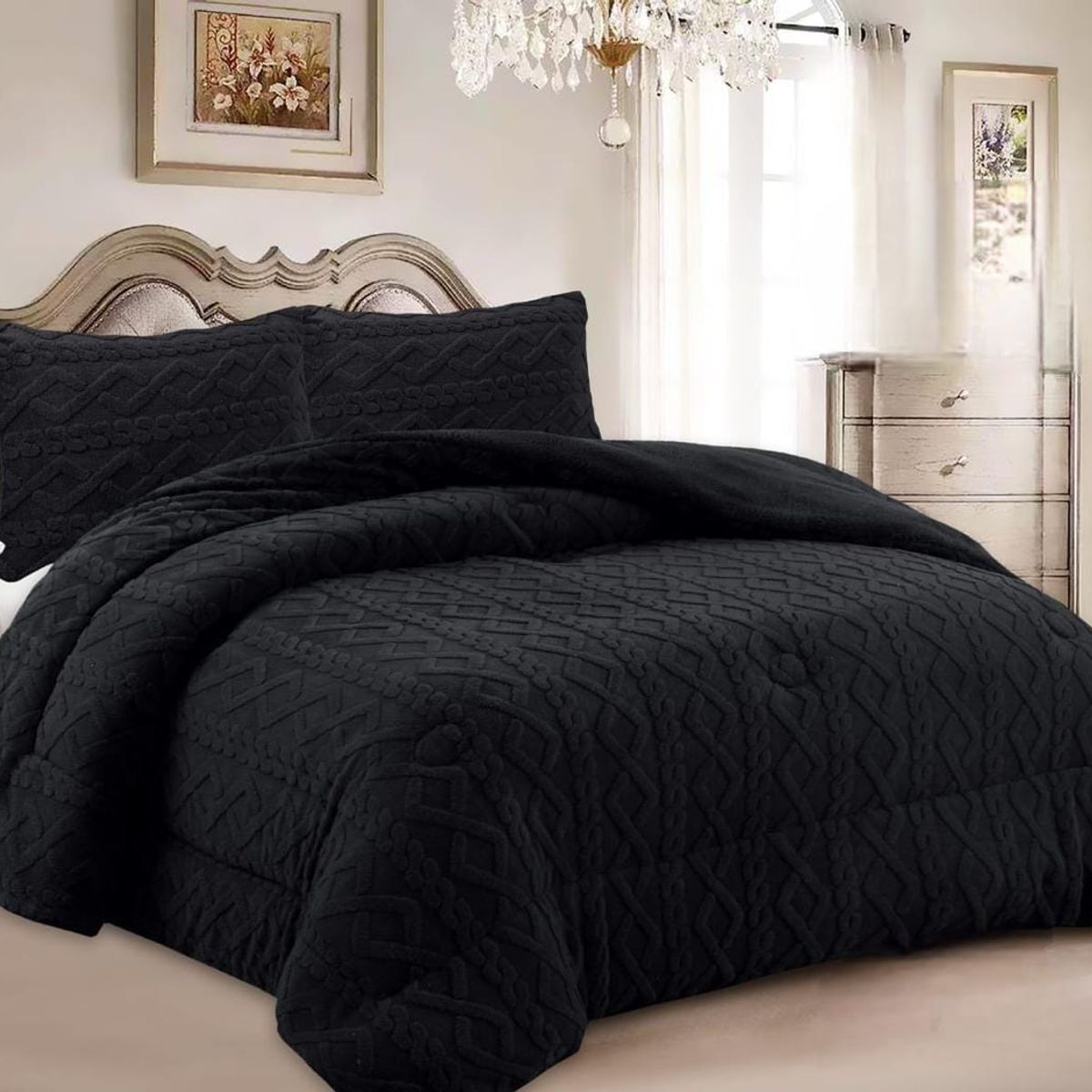 GENERICO - COBERTORES SHERPAS CON CHIPORROS TEXTURIZADOS