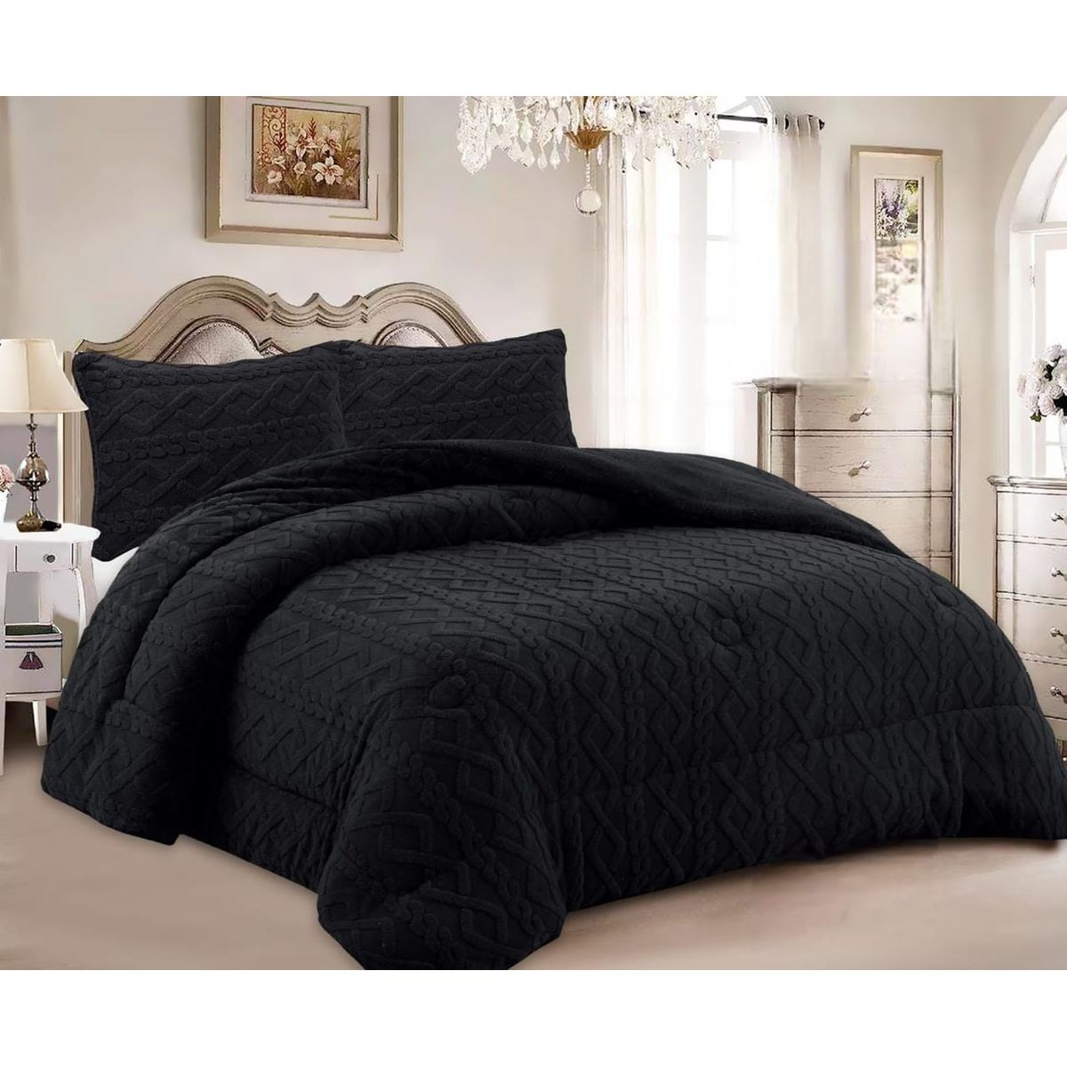 GENERICO - COBERTORES SHERPAS CON CHIPORROS TEXTURIZADOS