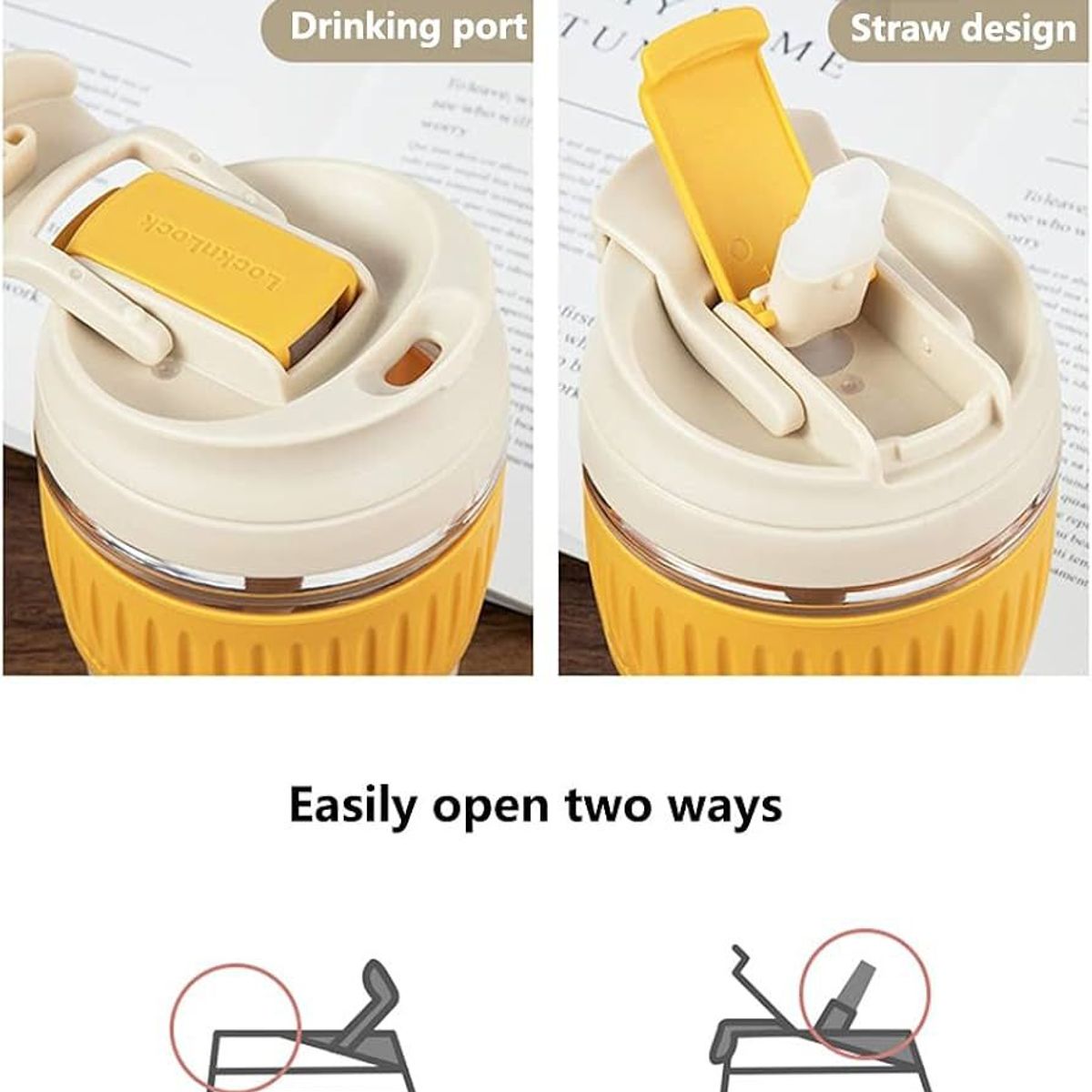 GENERICO - Termo Agua Caliente Y Fria Cafe Vaso Vidrio 375ml