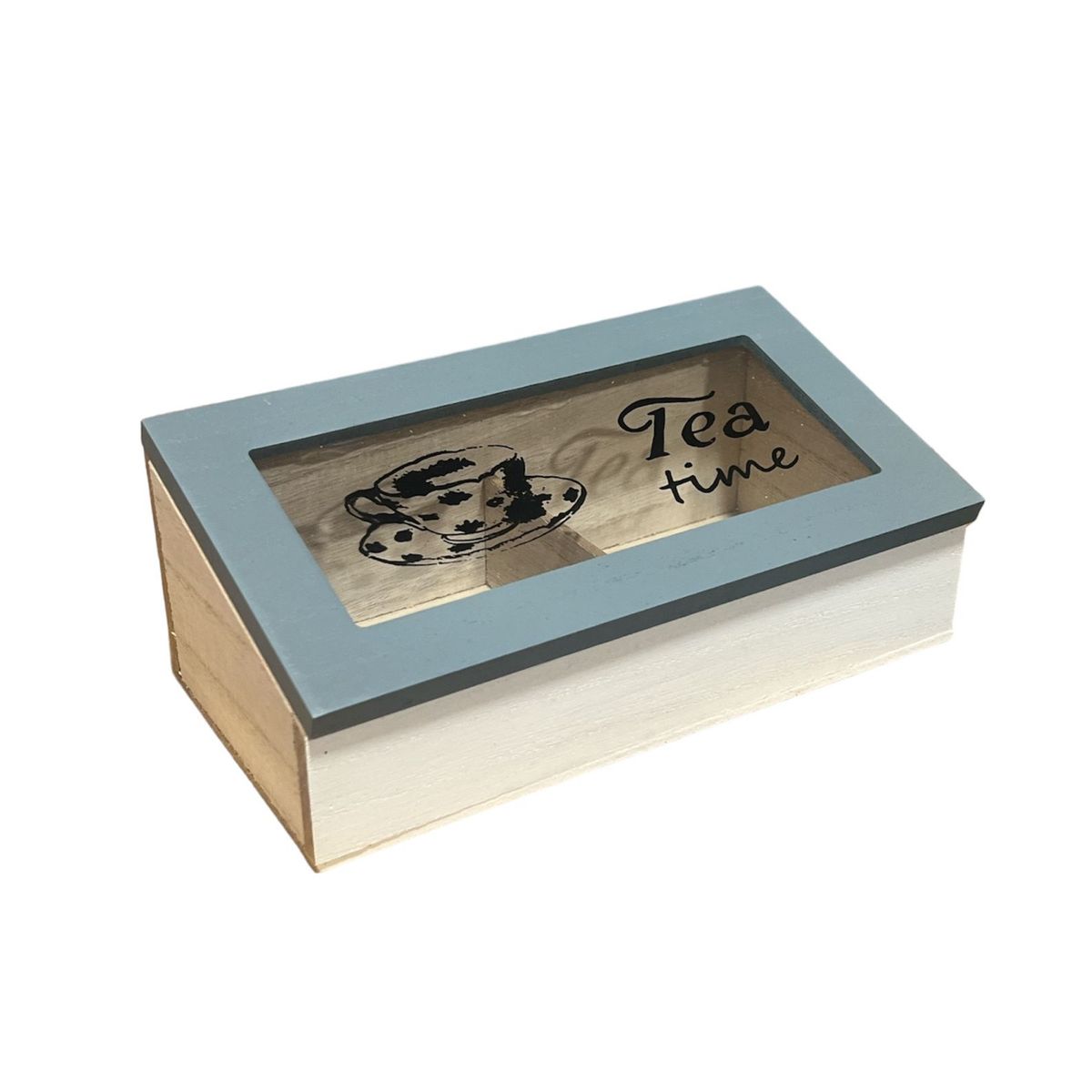 GENERICO - Caja De Té Mediana De Madera 2 Espacios