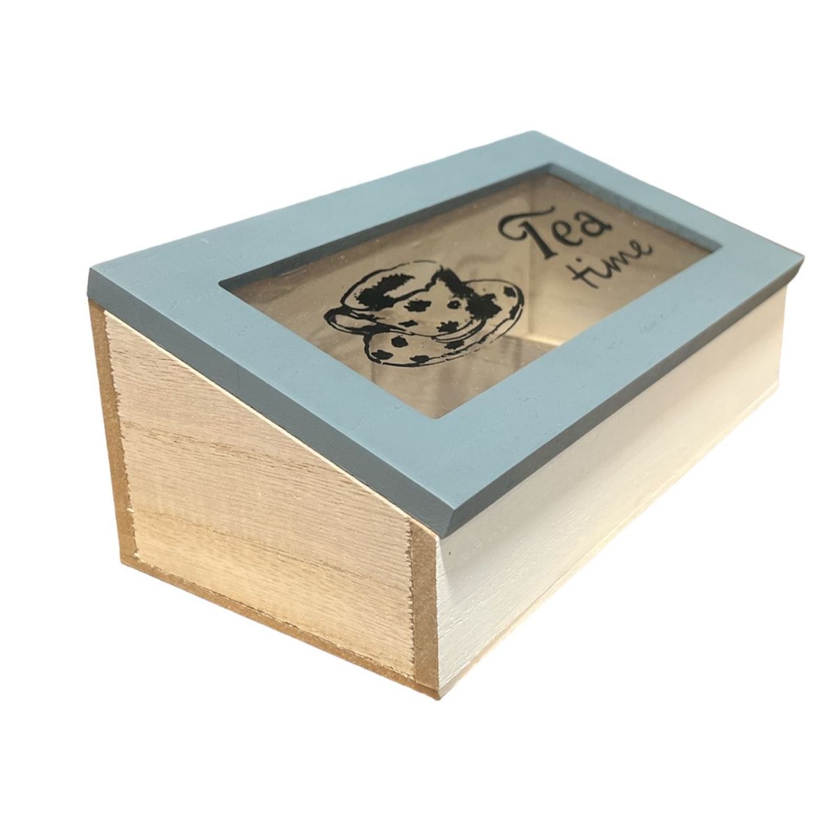 GENERICO - Caja De Té Mediana De Madera 2 Espacios