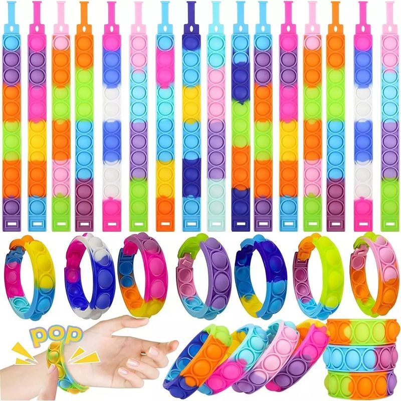 KUANGYE - 30 Pulseras Pop Its Juego Para Niños