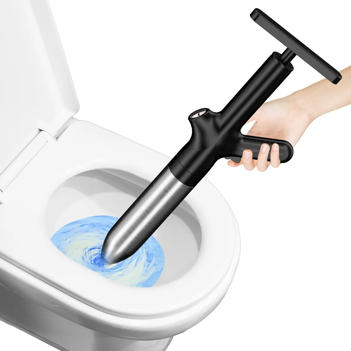 HALMAN - Desatascador de tuberías con manómetro Baño Cocina