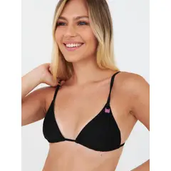 DAIKIRI BIKINIS - Daikiri Top de Bikini Mujer Negro Triangulo Confort Protección UV