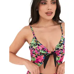 DAIKIRI BIKINIS - Daikiri Trikini Mujer Negro Control Abdomen Culote Protección UV