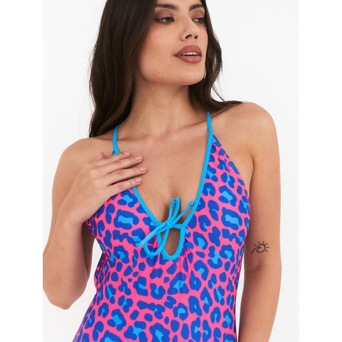 DAIKIRI BIKINIS - Daikiri Traje de Baño Mujer Azul Control Abdomen Culote Protección UV