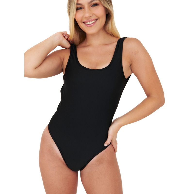 DAIKIRI BIKINIS - Daikiri Traje de Baño Mujer Negro Deportivo Control Abdomen Factor UV