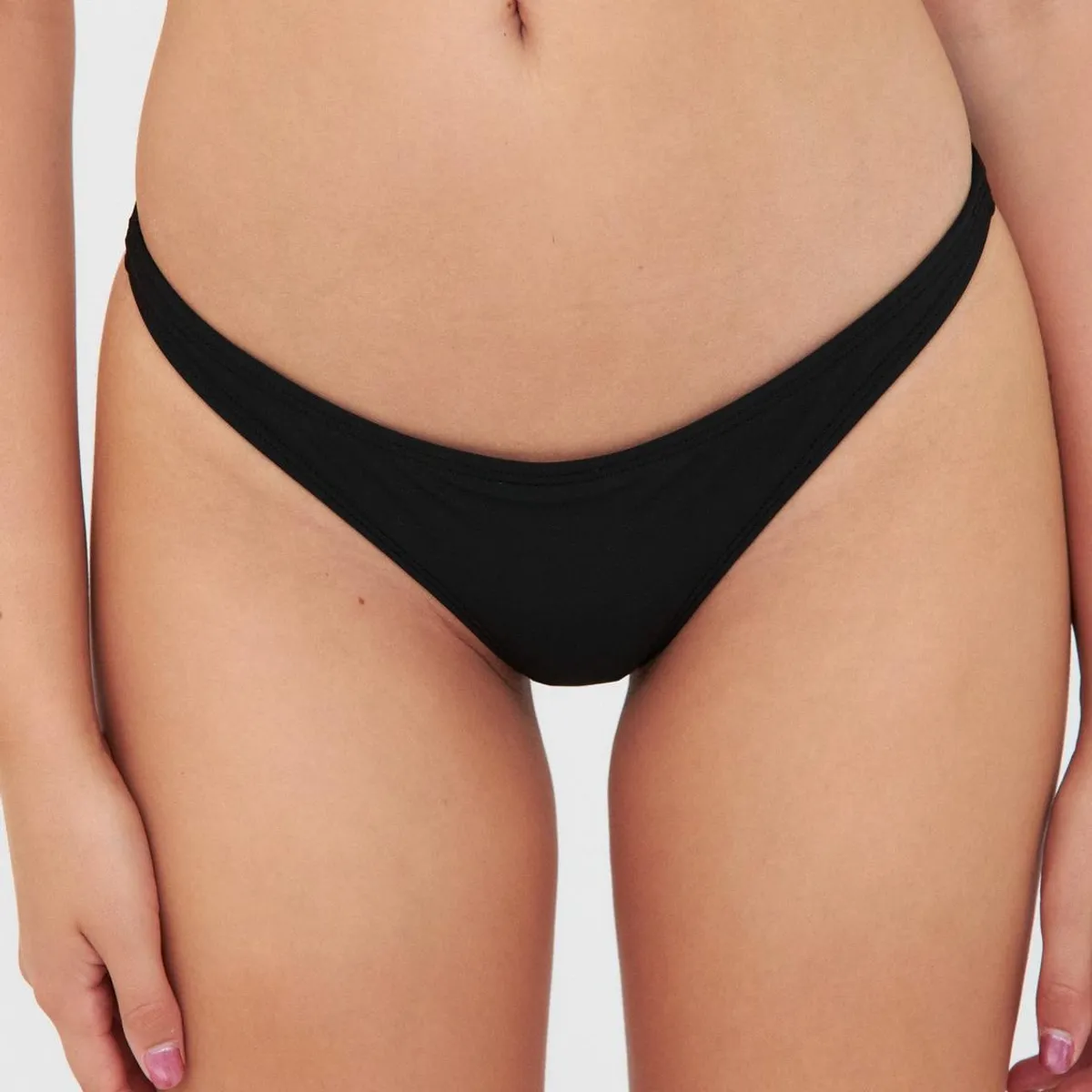 DAIKIRI BIKINIS - Daikiri Bottom de Bikini Mujer Negro Liso Colaless Protección UV