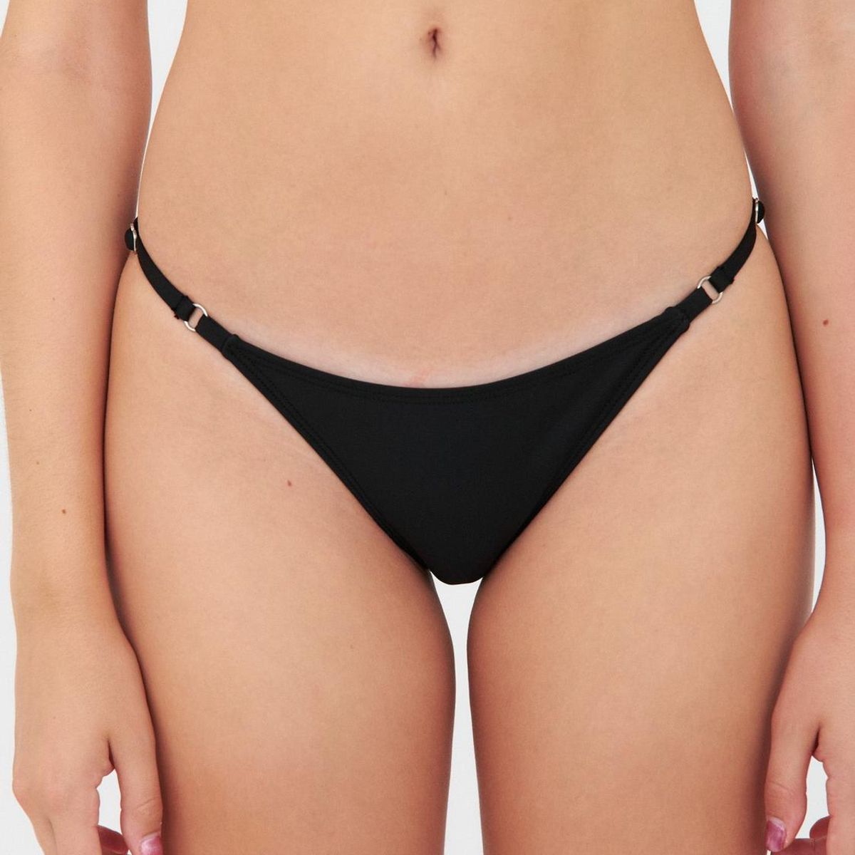 DAIKIRI BIKINIS - Daikiri Bottom de Bikini Mujer Negro Culote Ajustable Protección UV