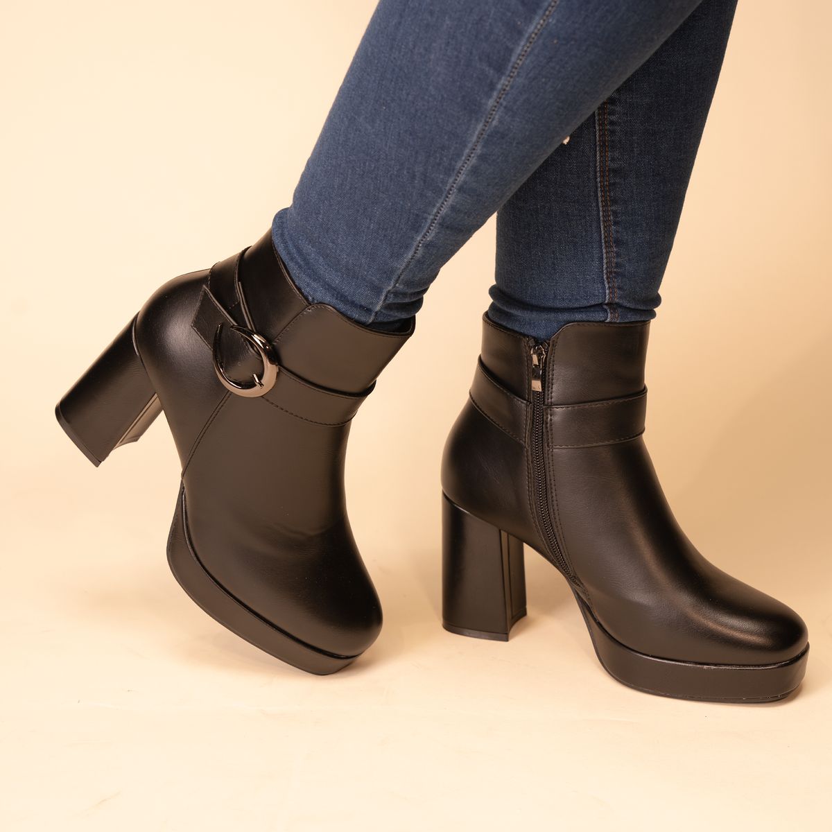 CHINITOWN - Botín Mujer Negro Drissia Chinitown