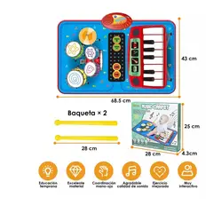 GENERICO - Alfombra Musical Piano Y Tambor Juguete Para Niños