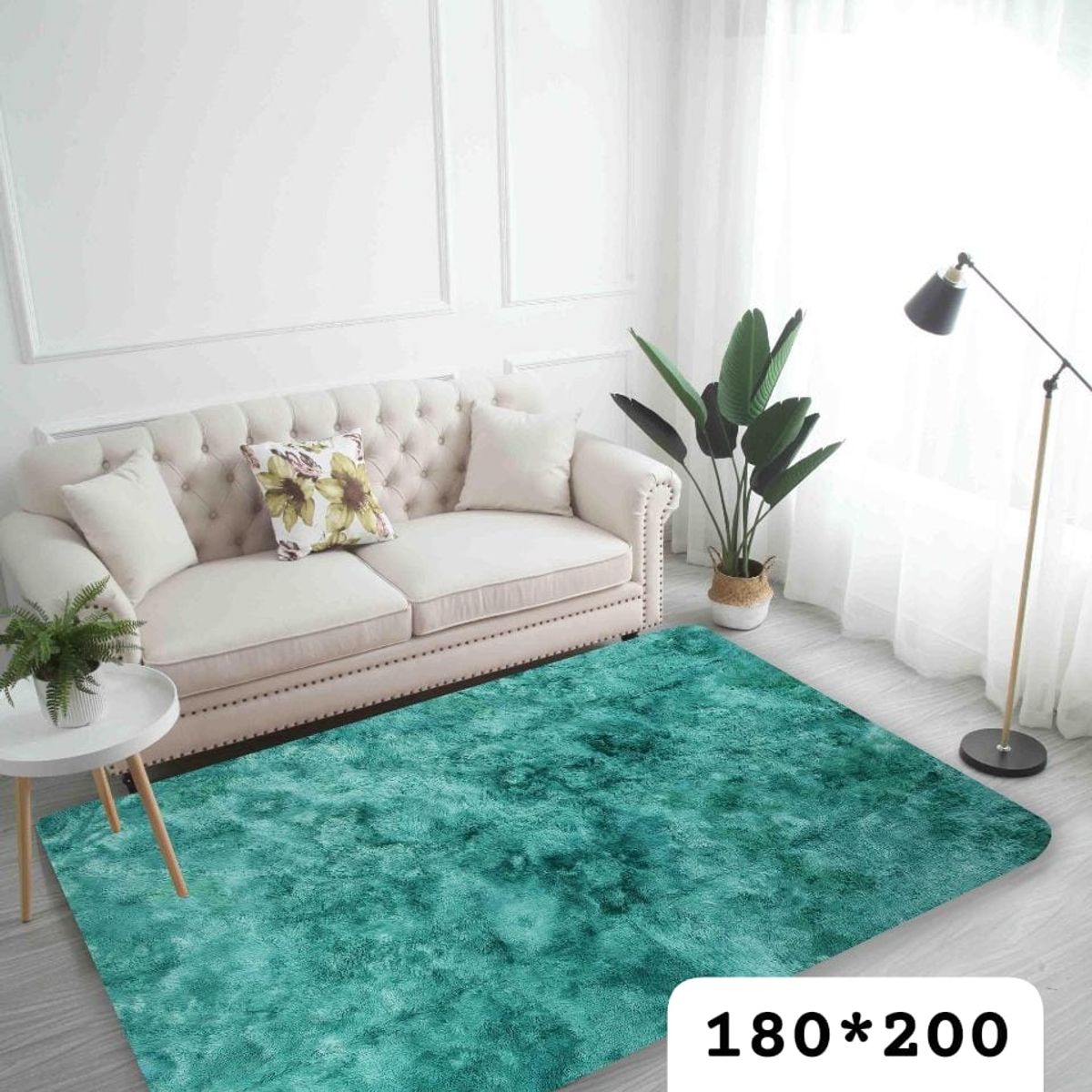 GENERICO - alfombra peluda tipo shaggy 180x200cm