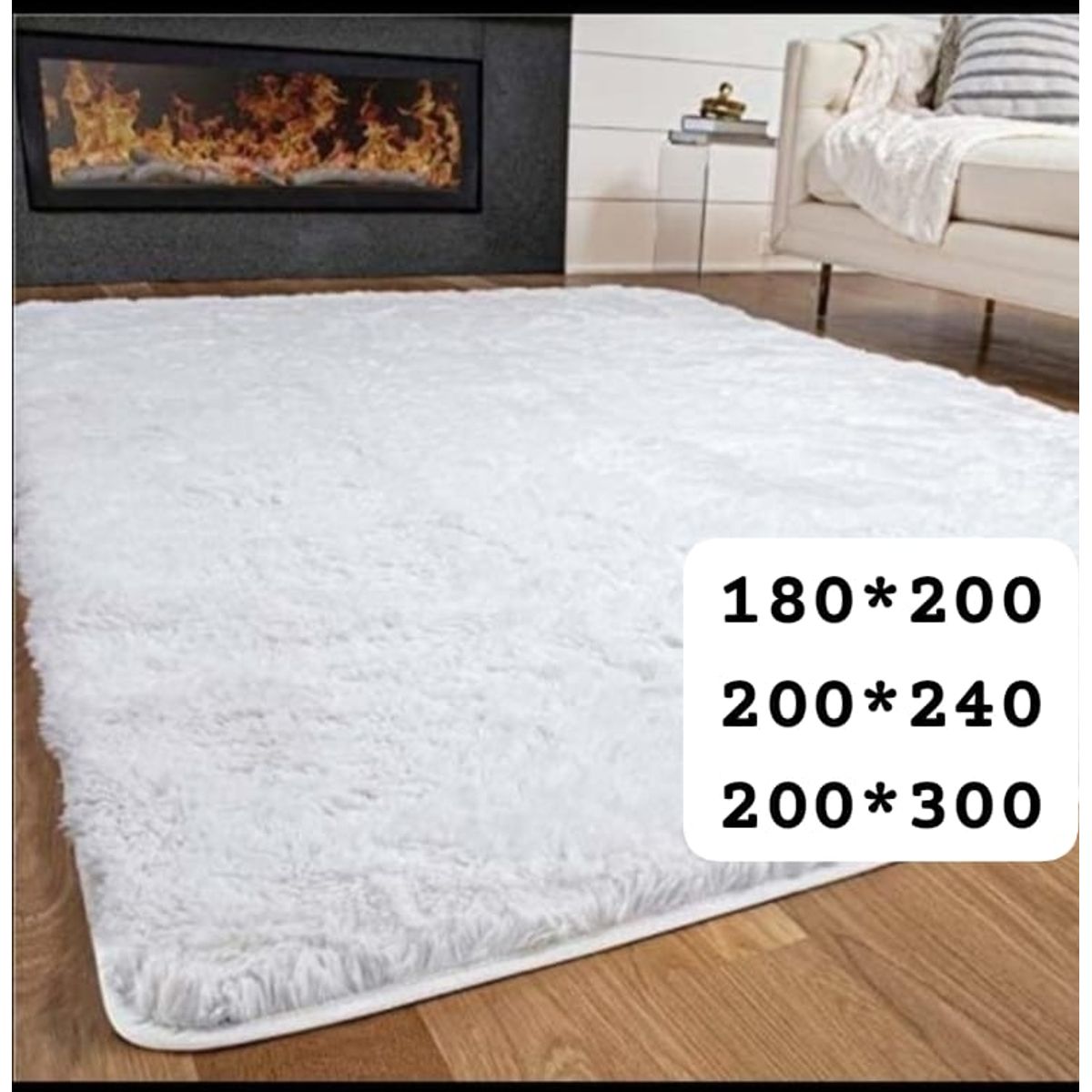 GENERICO - alfombra peluda tipo shaggy 180x200cm