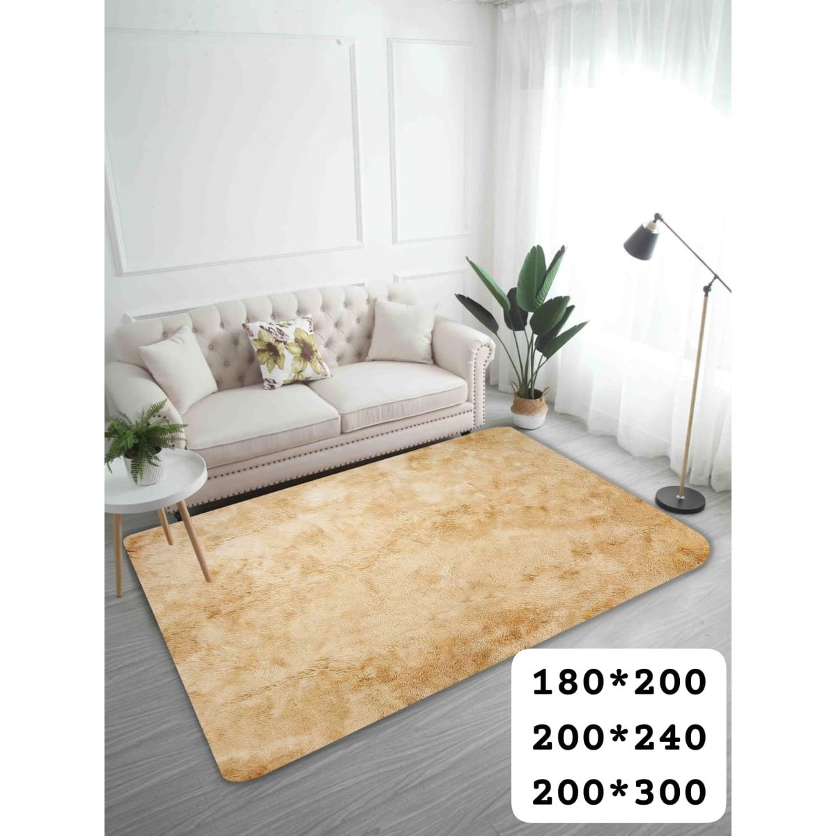 GENERICO - alfombra peluda tipo shaggy 180x200cm