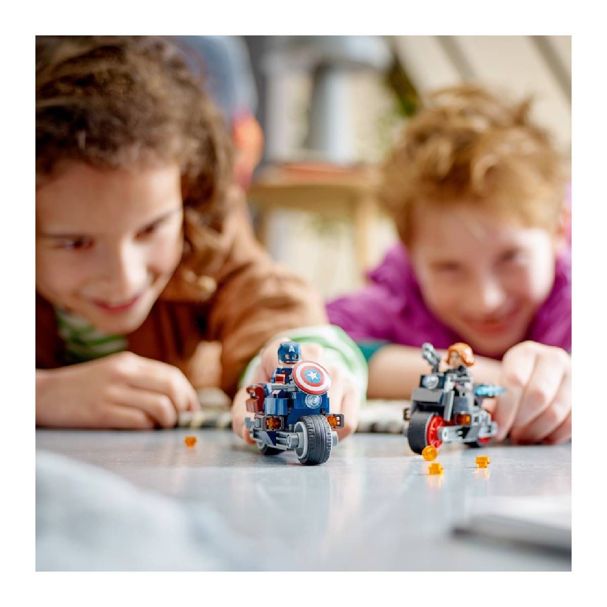 LEGO - MOTOS VIUDA NEGRA Y CAPITÁN AMÉRICA LEGO SUPER HEROES MARVEL