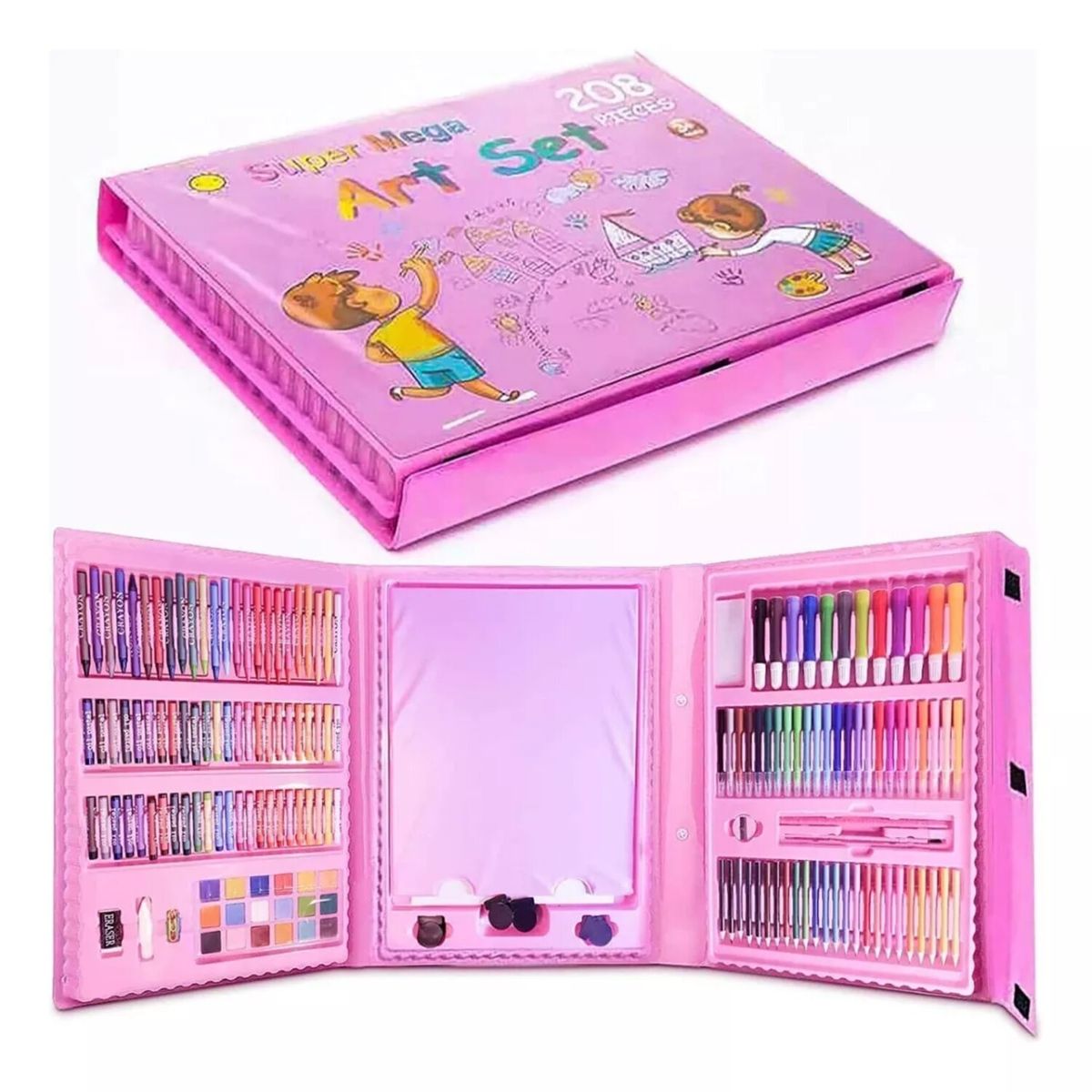 GENERICO - 208 Piezas De Arte Para Niños  Set De Dibujo Portátil