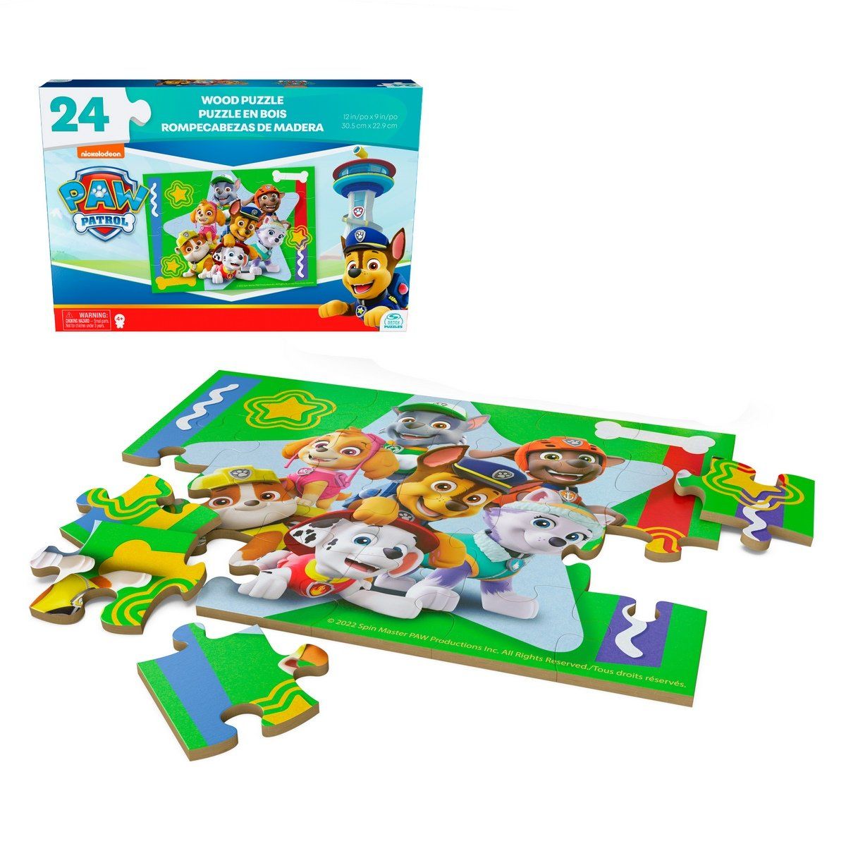 PAW PATROL - Rompecabezas Paw Patrol 24 piezas madera