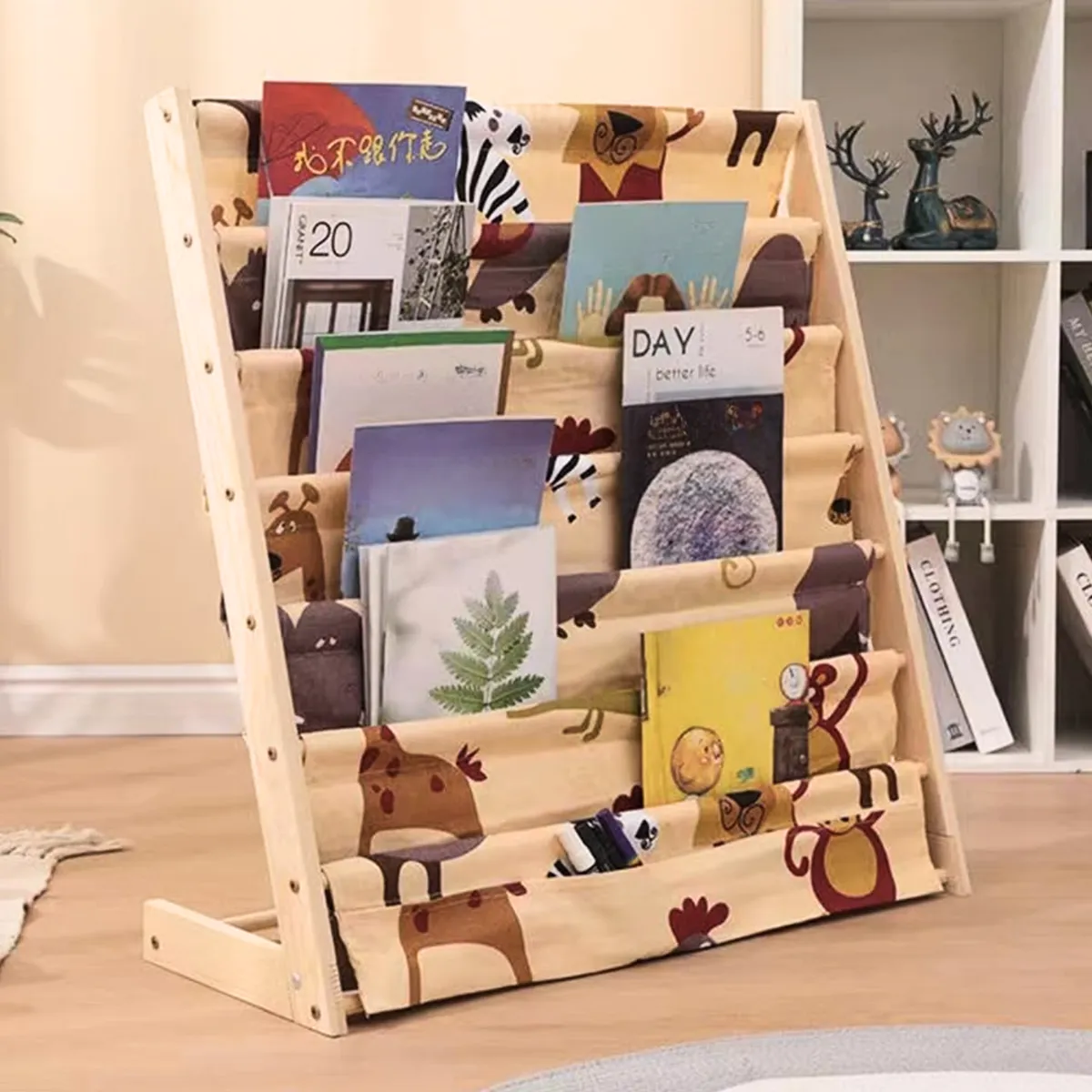 SANTU HOME & DECO - Librero de Madera Diseño Animales