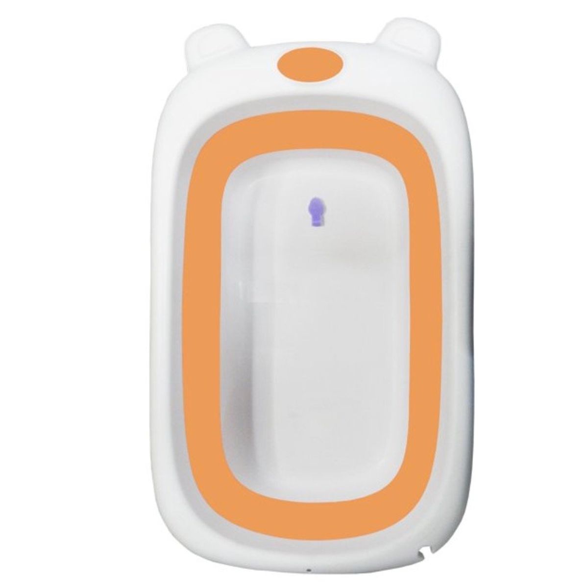 GENERICO - Bañera Plegable Portátil Para Niños Blanco-Naranja 25 Lts