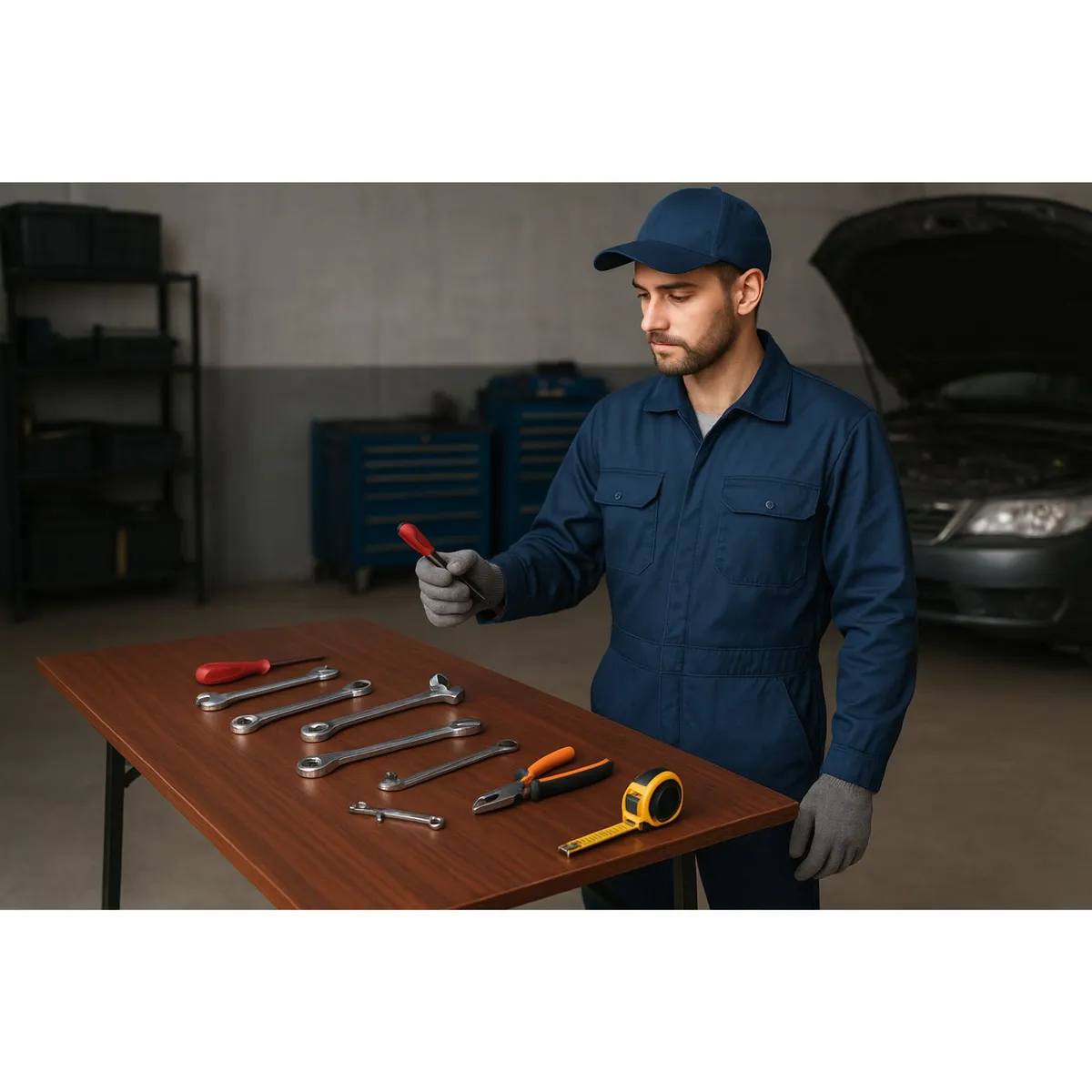 GENERICO - Mesa Plegable Con Patas De Hierro Para Uso Industrial