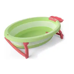 GENERICO - Tina Bañera Plegable Para Baño Bebé Verde con Termostato