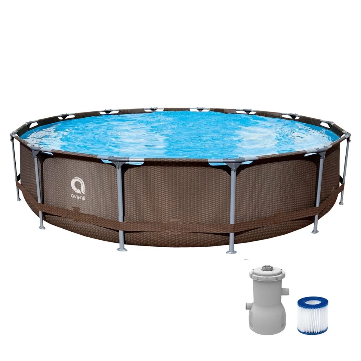 AVENLI - Piscina estructural rattan con accesorios