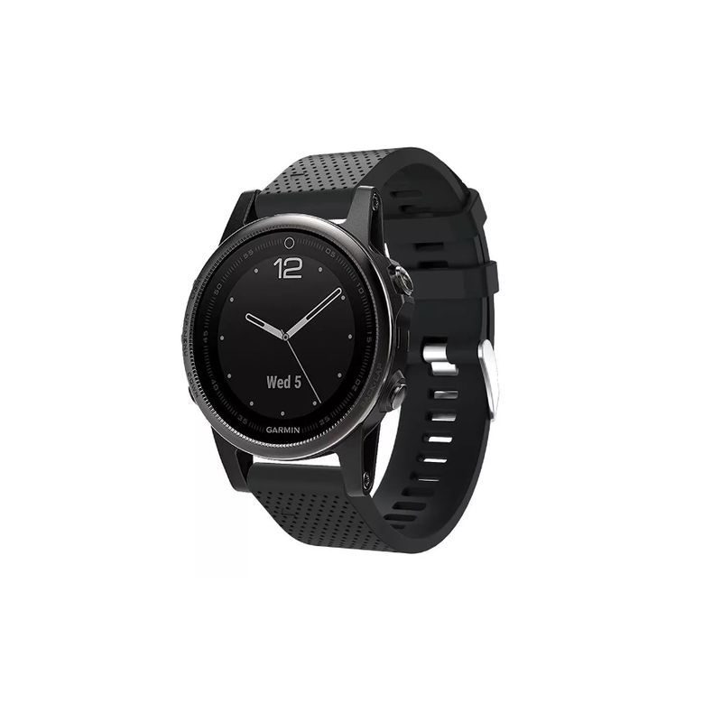 GENERICO - Correa De Goma Para Garmin Fenix 5plus 5 /forerunner 935 945-NEGRO
