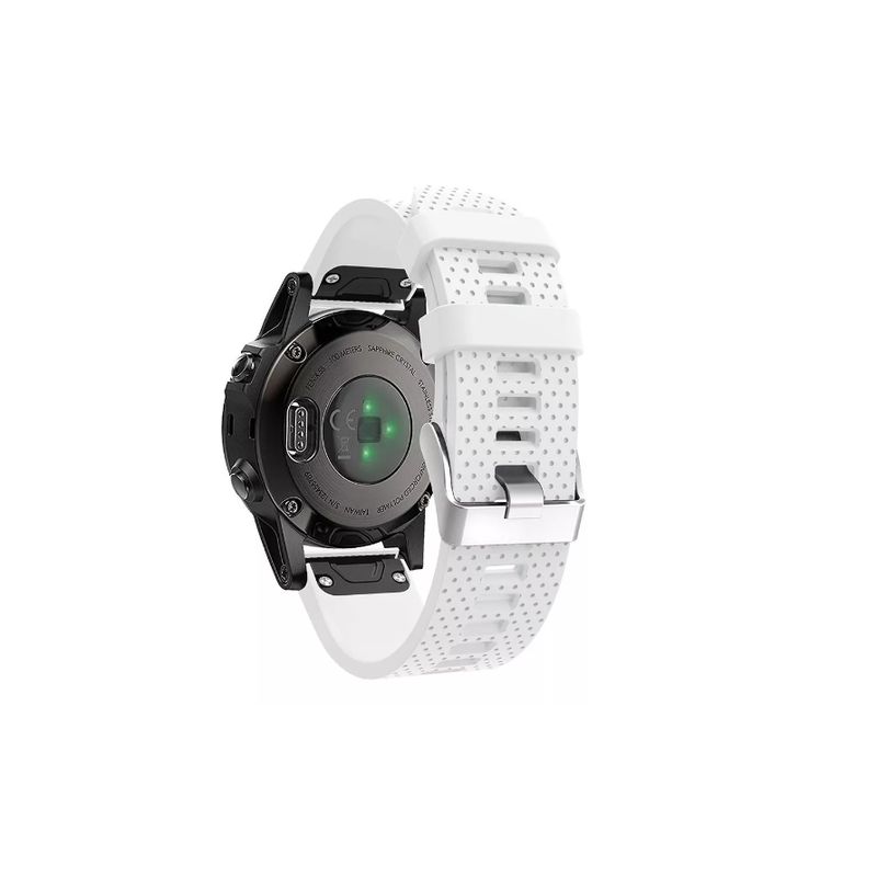 GENERICO - Correa De Goma Para Garmin Fenix 5plus 5 /forerunner 935 945-BLANCO