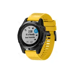 GENERICO - Correa De Goma Para Garmin Fenix 5plus 5 /forerunner 935 945-AMARILLO