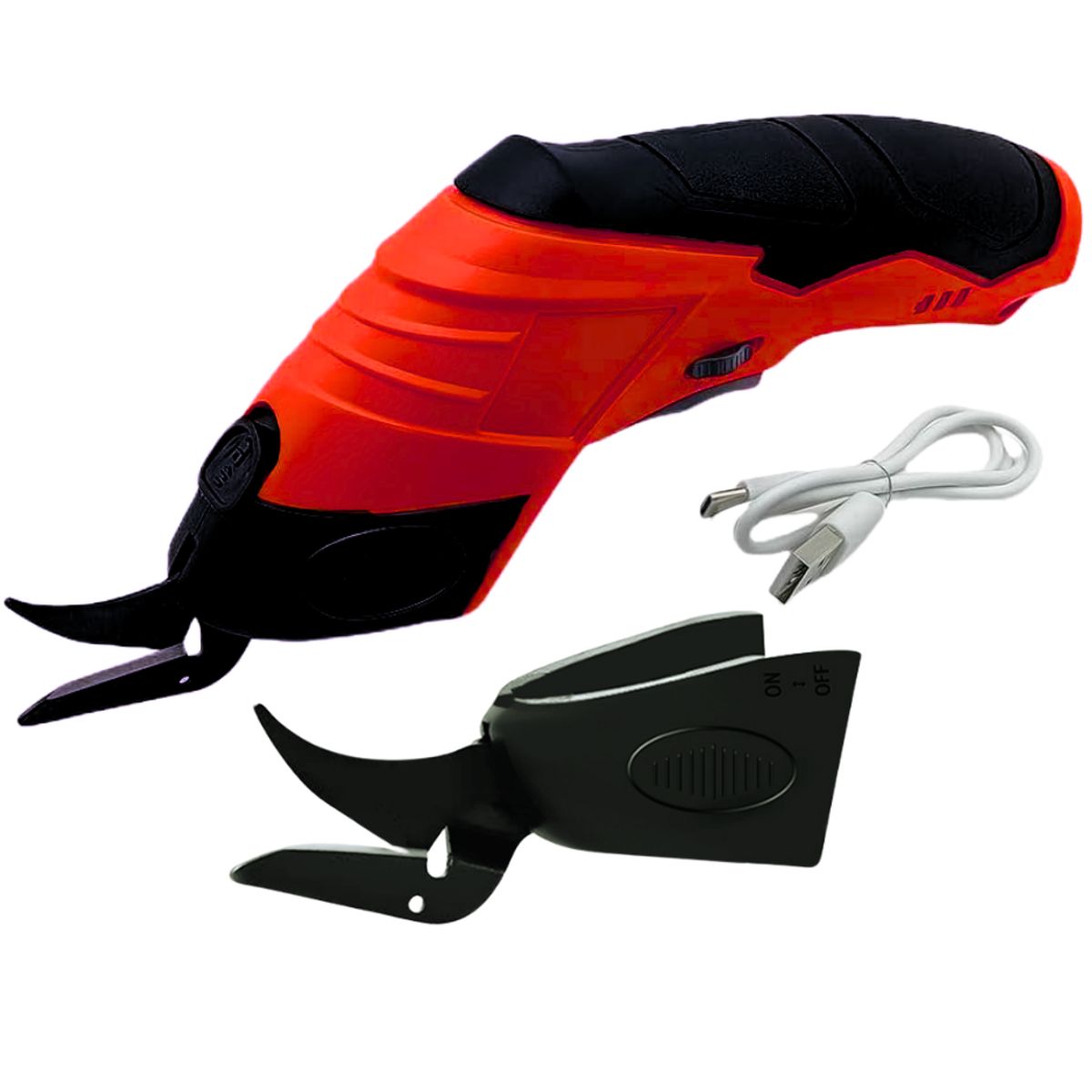 GENERICO - Tijera Eléctrica Recargable Para Carton Tela Cuero Alfombra