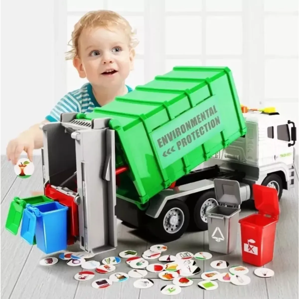 GENERICO - Juguete Camion De Basura Recolector Desecho Con Luz Y Sonido