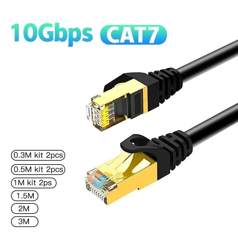 GENERICO - Cable De Red Lan Ethernet 2m Rj45 Cat7 10gb