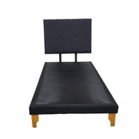 CAMA EUROPEA DE PLAZA LINO NEGRO